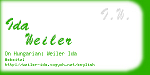 ida weiler business card